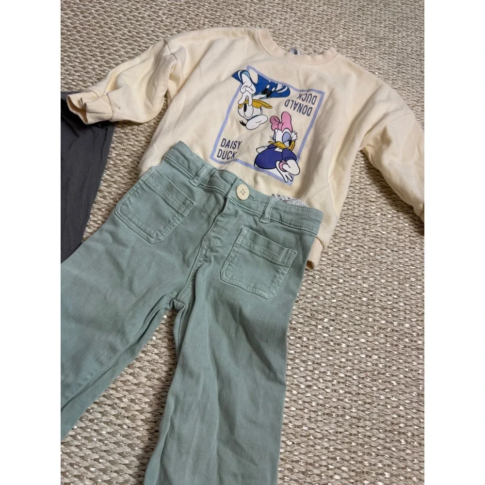 H&M, Zara Disney Kids Clothing Lot Sweatshirts T-Shirts Pants Mickey Minnie 2/4